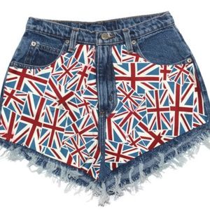 Plus Size UK High Waist Denim Shorts -Size14